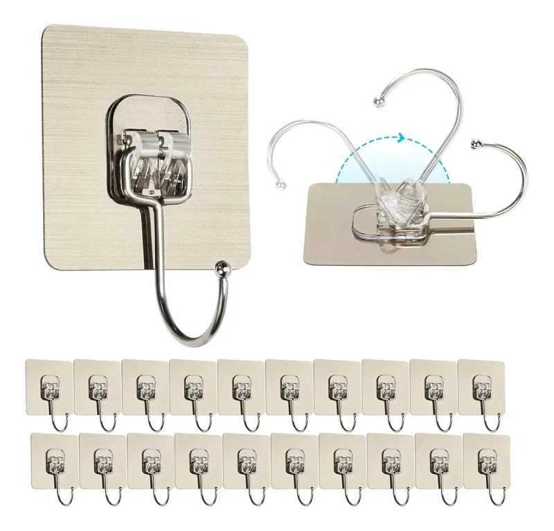 20 GANCHOS IMPERMEABLES MULTIUSOS PARA COLGAR - 1