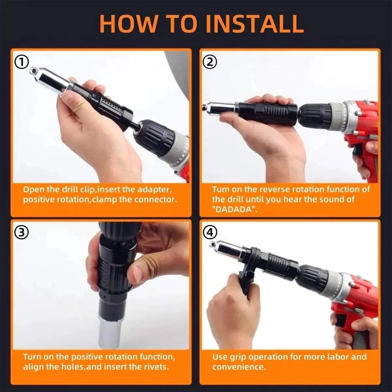 ADAPTADOR MULTIFUNCIONAL PARA TALADRO Y REMACHADORA - 5