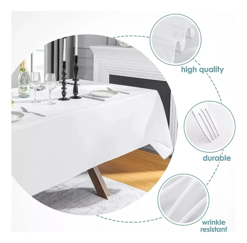 MANTEL RECTANGULAR DE SATE N PARA MESA 3X1.5M EN VARIOS COLORES - 2