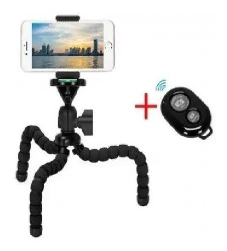 TRIPODE FLEXIBLE PARA TELE FONOS CON CONTROL BLUETOOTH 27 CM - 3