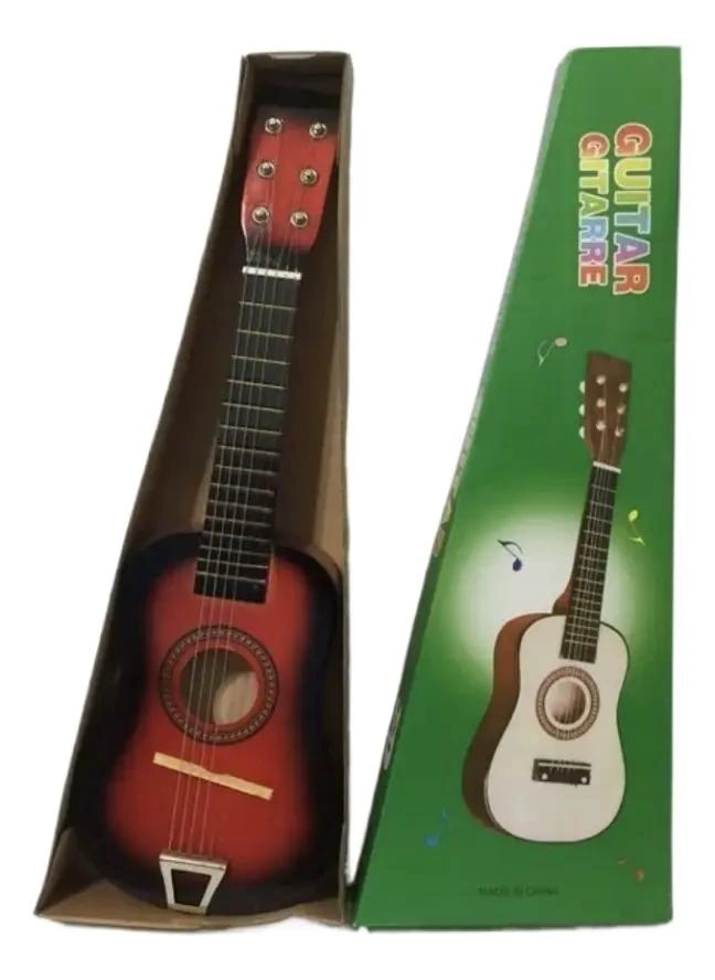 GUITARRA MEDIANA DE MADERA 55 CM IDEAL PARA PRINCIPIANTES - 1