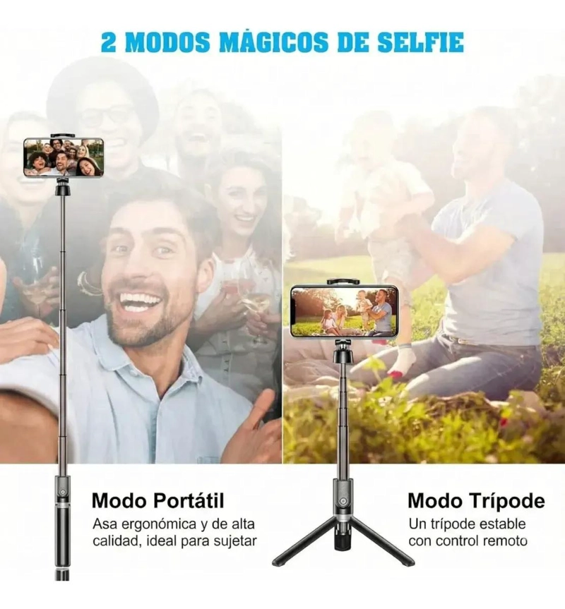 TRIPODE PARA CELULAR CON CONTROL REMOTO Y ALTURA AJUSTABLE - 4