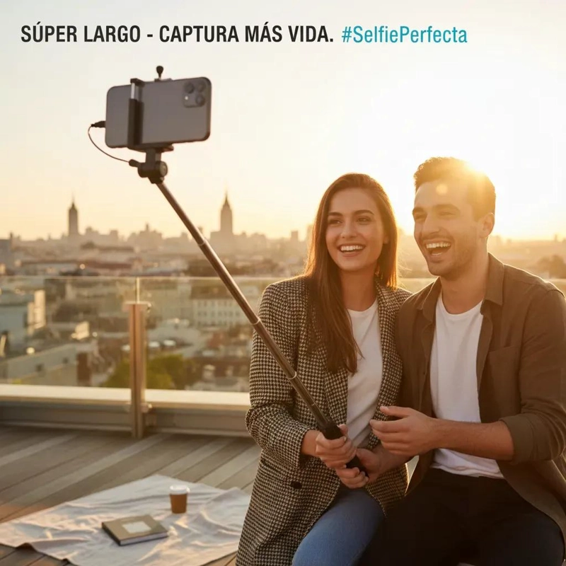 TRIPODE PARA CELULAR CON CONTROL REMOTO Y ALTURA AJUSTABLE - 6