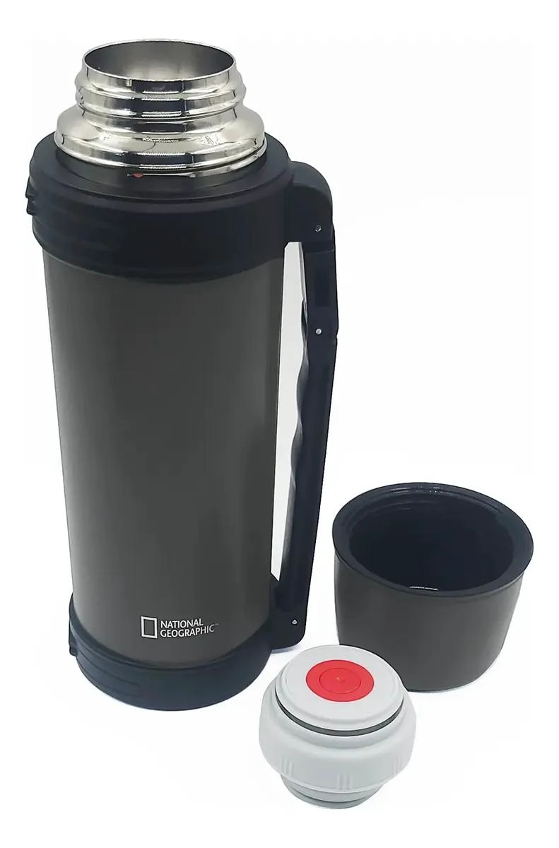 TERMO METALICO GRIS 1.8L CON MANGO MOVIBLE Y TAPA STOPPER - 4