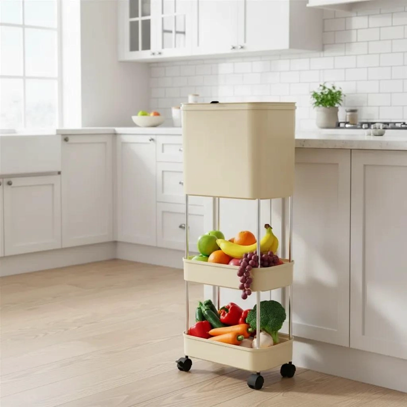 ESTANTE VERTICAL ORGANIZADOR PARA COCINA CON RUEDAS - 10