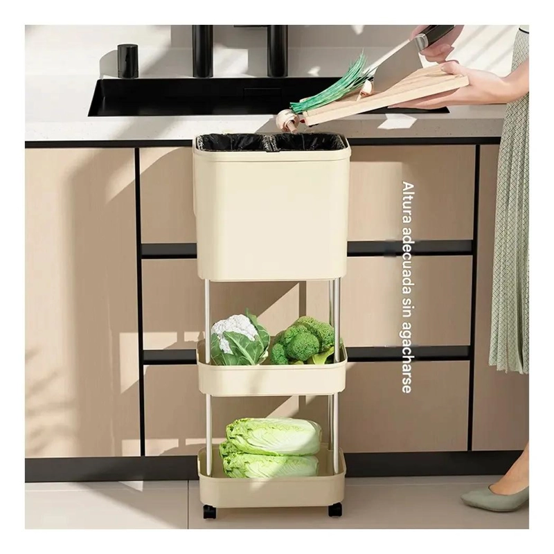 ESTANTE VERTICAL ORGANIZADOR PARA COCINA CON RUEDAS - 3