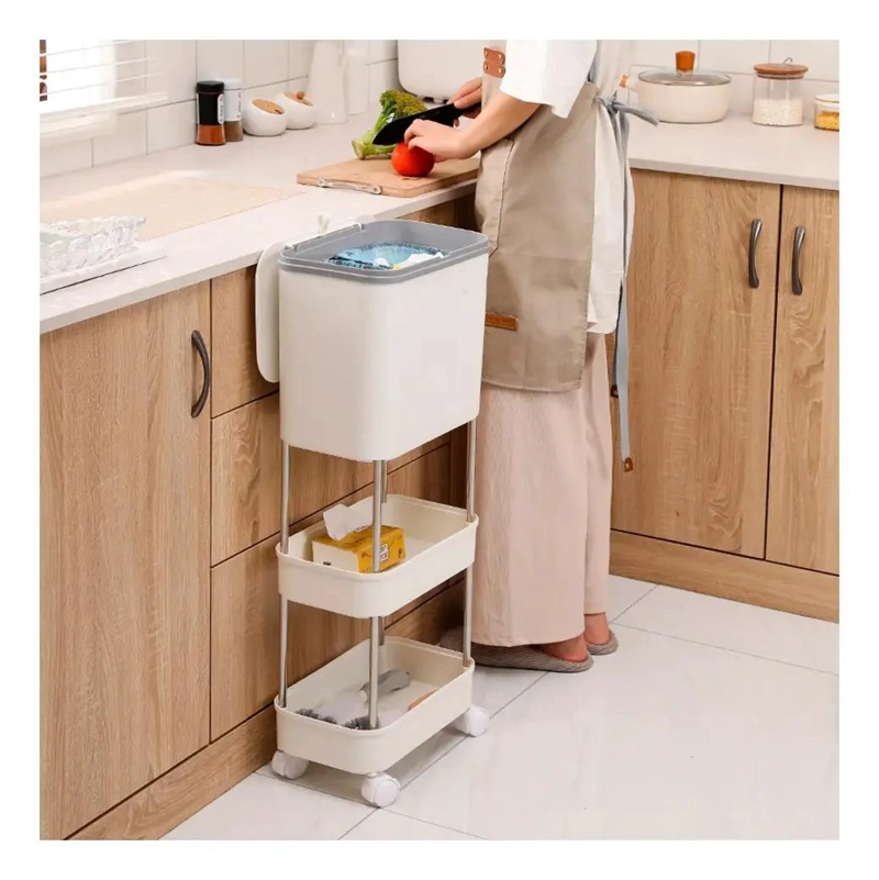 ESTANTE VERTICAL ORGANIZADOR PARA COCINA CON RUEDAS - 4