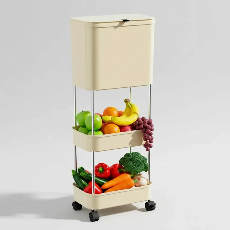 ESTANTE VERTICAL ORGANIZADOR PARA COCINA CON RUEDAS - 8