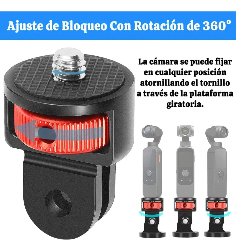 ADAPTADORES GIRATORIOS DE CAMARA 1/4 PARA USO UNIVERSAL - 3