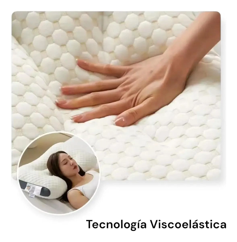 ALMOHADA ERGONOMICA SOPORTE CERVICAL PARA SUEÑO REPARADOR - 2