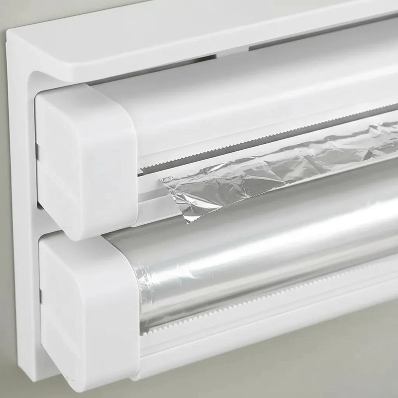 DISPENSADOR TRIPLE DE ROLLO PARA COCINA CON CORTANTE DESLIZANTE - 4