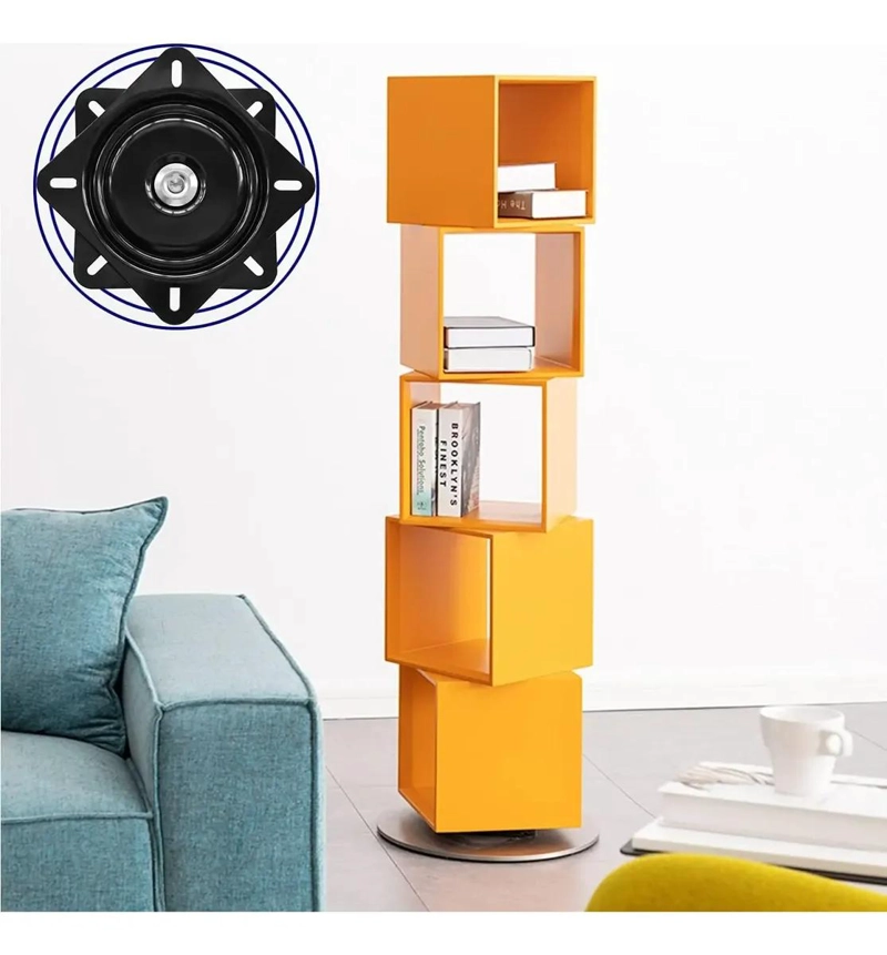 BASE GIRATORIA DE ACERO 15CM PARA MUEBLES Y SILLAS - 6