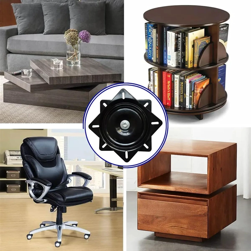 BASE GIRATORIA DE ACERO 15CM PARA MUEBLES Y SILLAS - 7