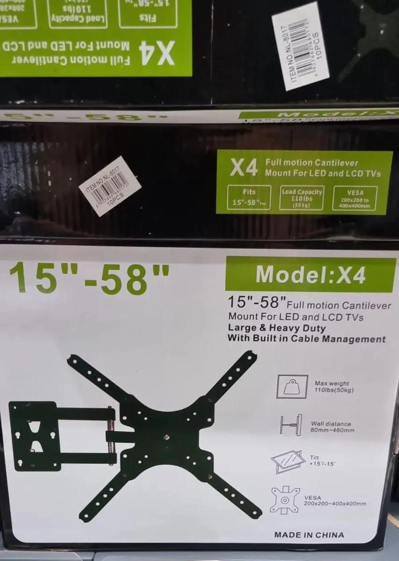 SOPORTE DE PARED PARA TELEVISORES CON MOVIMIENTO COMPLETO - 1