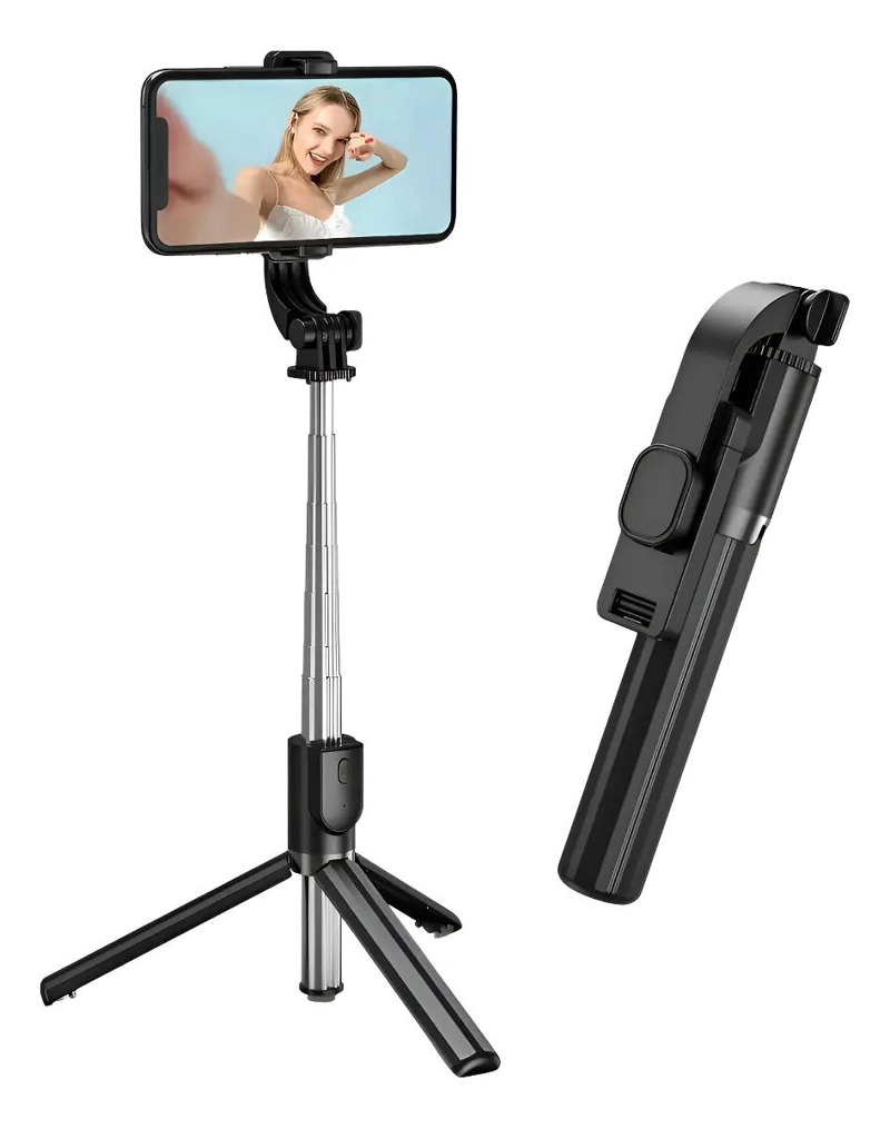 TRIPODE Y PALO PARA SELFIES CON CONTROL REMOTO BLUETOOTH - 1