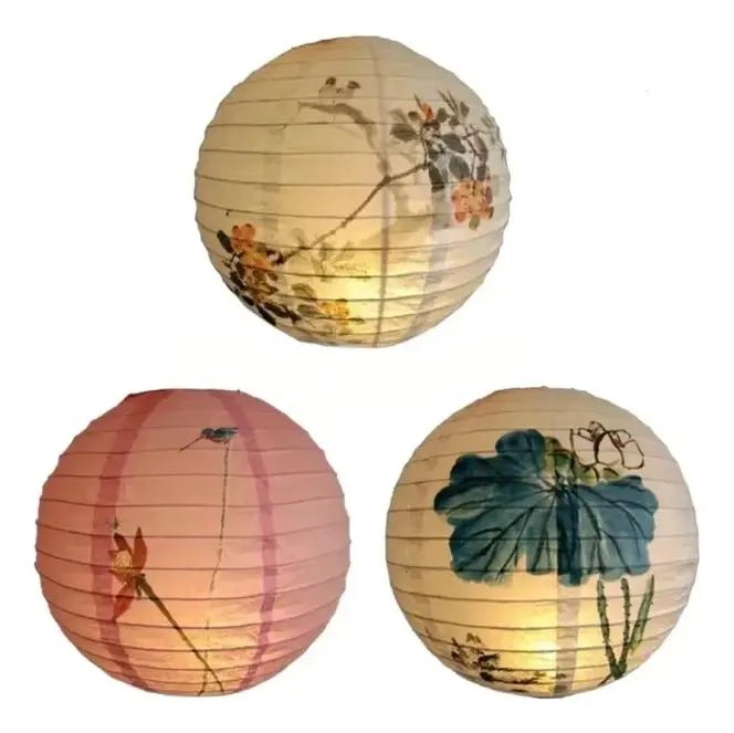 SET DE 3 FAROLILLOS DE PAPEL PARA DECORACION DE JARDIN - 7