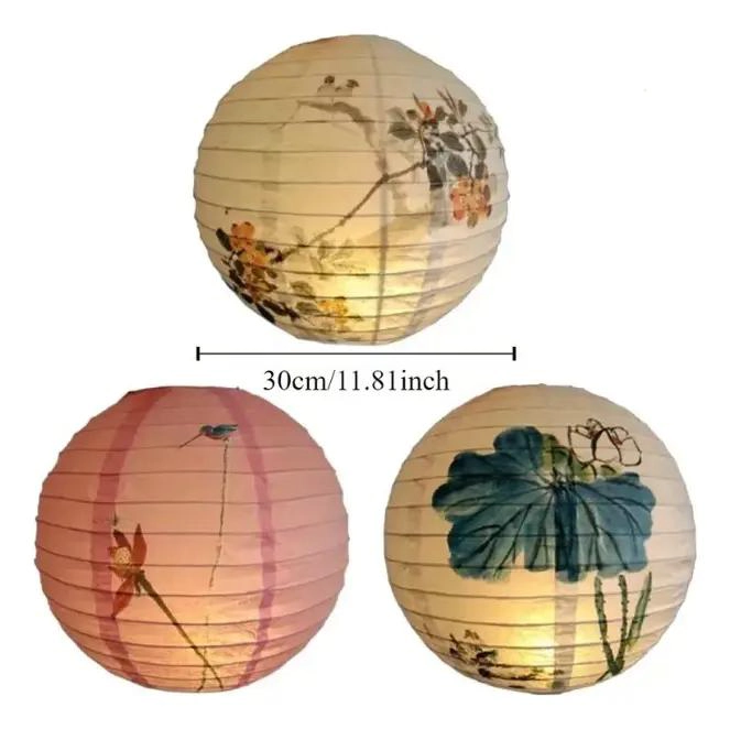 SET DE 3 FAROLILLOS DE PAPEL PARA DECORACION DE JARDIN - 8