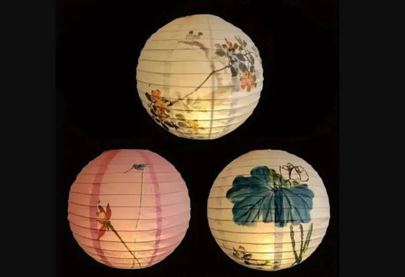 SET DE 3 FAROLILLOS DE PAPEL PARA DECORACION DE JARDIN - 9
