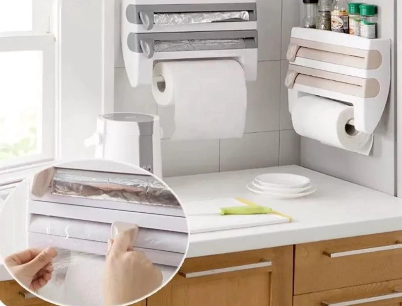 DISPENSADOR TRIPLE DE PAPEL ALUZA EN ALUMINIO BLANCO - 3