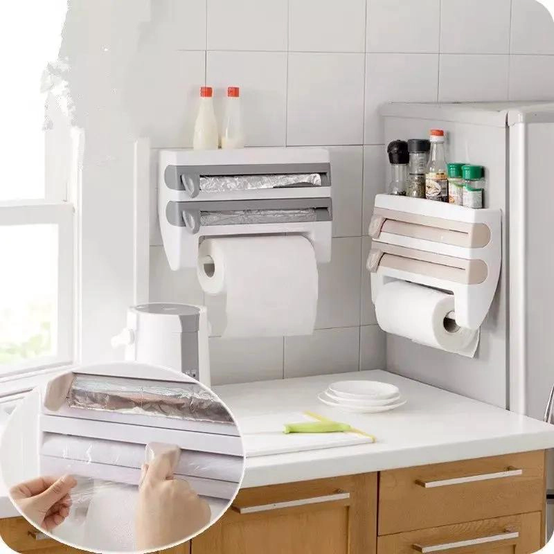 DISPENSADOR TRIPLE DE PAPEL ALUZA EN ALUMINIO BLANCO - 4