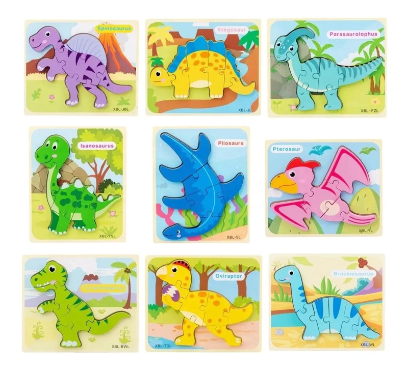 PACK DE 5 PUZZLES DIDACTICOS DE MADERA PARA NIÑOS - 3
