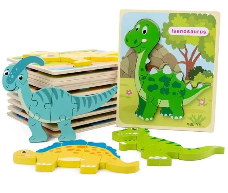 PACK DE 5 PUZZLES DIDACTICOS DE MADERA PARA NIÑOS - 4