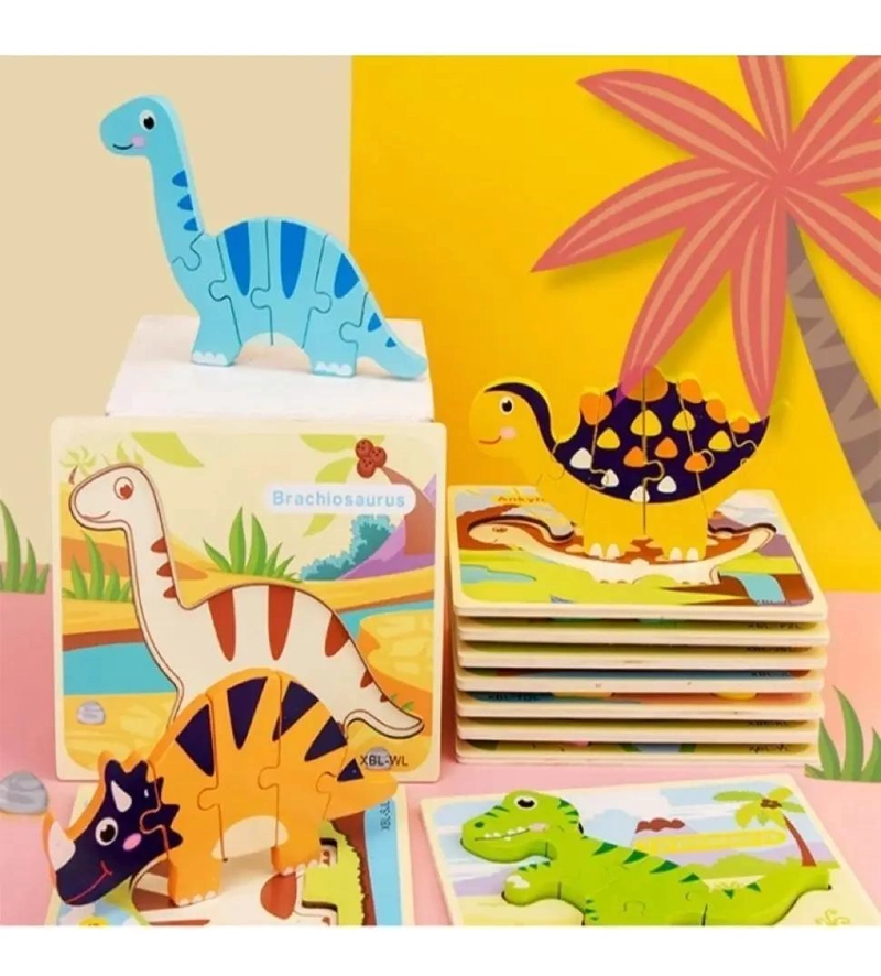 PACK DE 5 PUZZLES DIDACTICOS DE MADERA PARA NIÑOS - 7