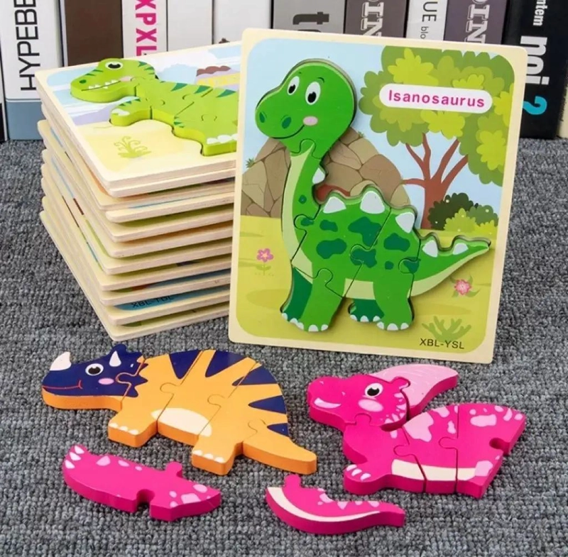 PACK DE 5 PUZZLES DIDACTICOS DE MADERA PARA NIÑOS - 9