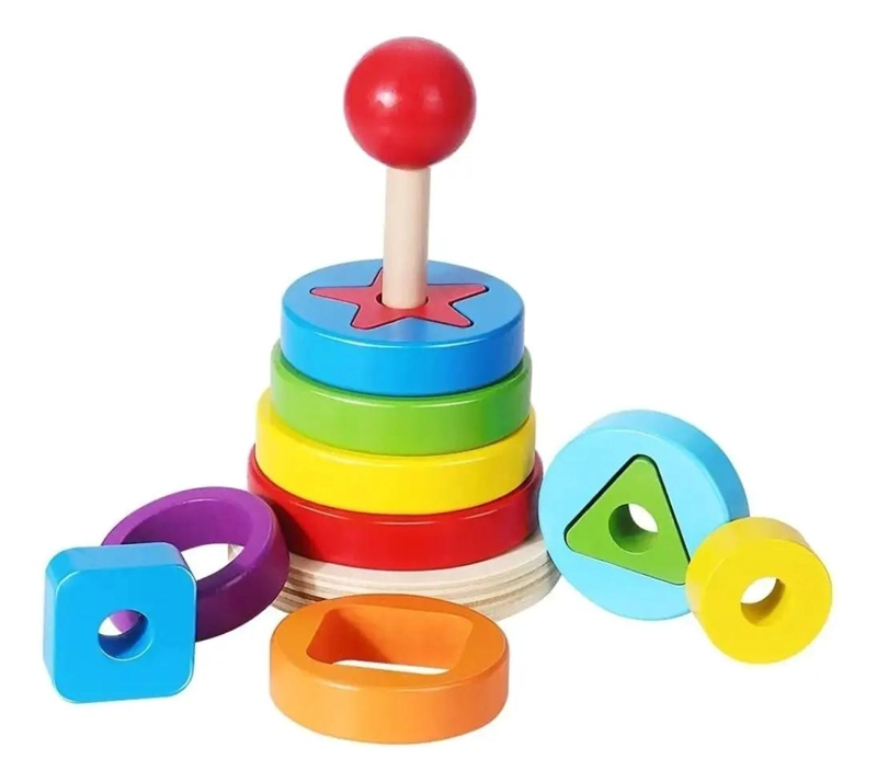 JUEGO DIDACTICO TORRE DE HANOI DE MADERA PARA NIÑOS - 6