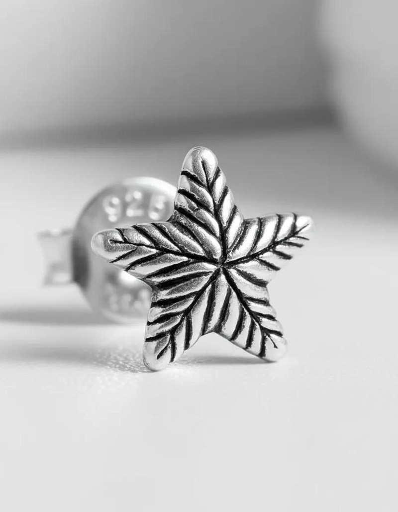 AROS DE ESTRELLA DE MAR EN PLATA 925 PARA HOMBRE Y MUJER - 5