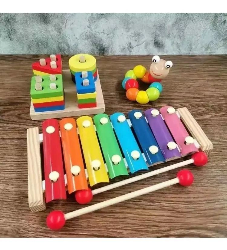 JUGUETE DIDACTICO DE MADERA PARA NIÑOS CON COLORES BRILLANTES - 2