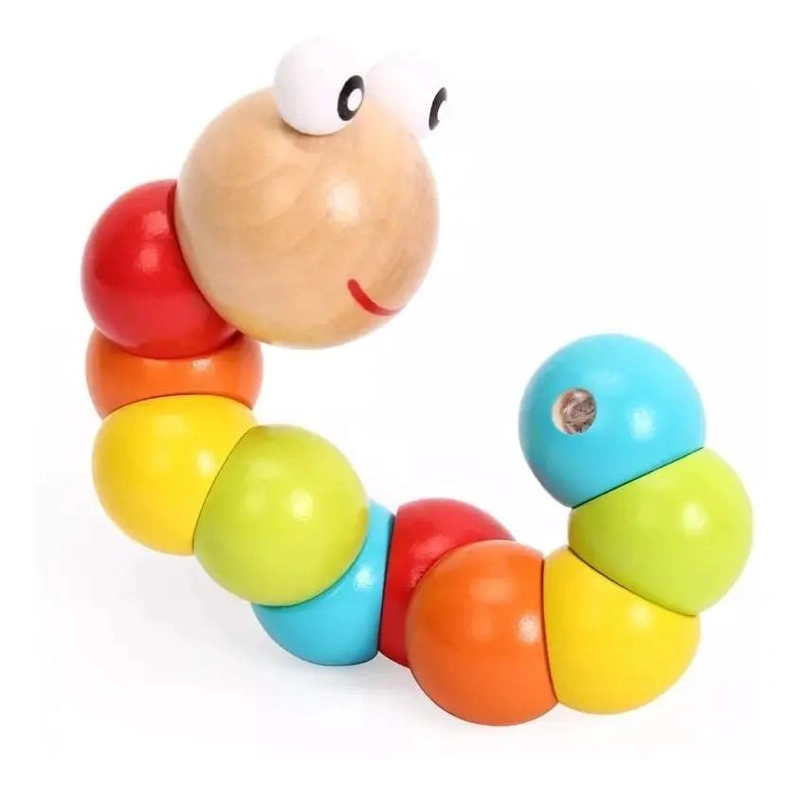 JUGUETE DIDACTICO DE MADERA PARA NIÑOS CON COLORES BRILLANTES - 6