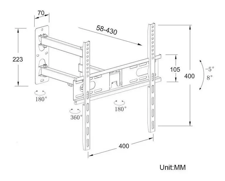 SOPORTE DE PARED PARA TELEVISORES DE 26 A 63 PULGADAS - 5
