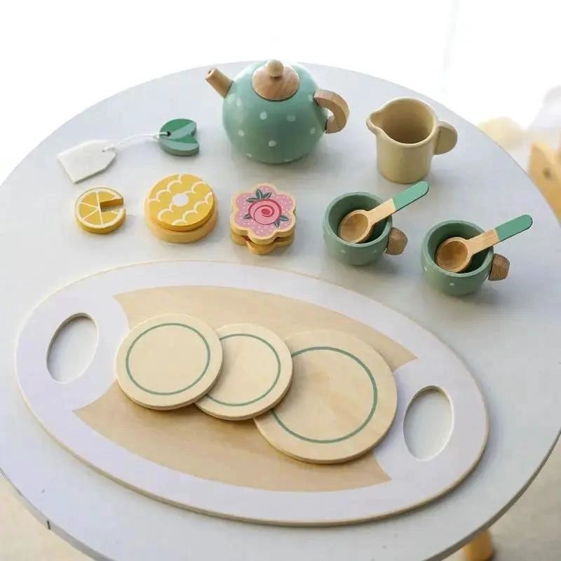 JUEGO DE TE  DE MADERA CON ACCESORIOS PARA NIÑOS - 4