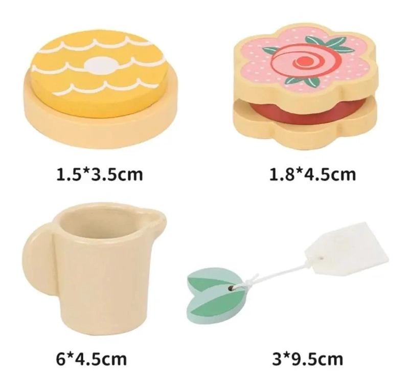 JUEGO DE TE  DE MADERA CON ACCESORIOS PARA NIÑOS - 5