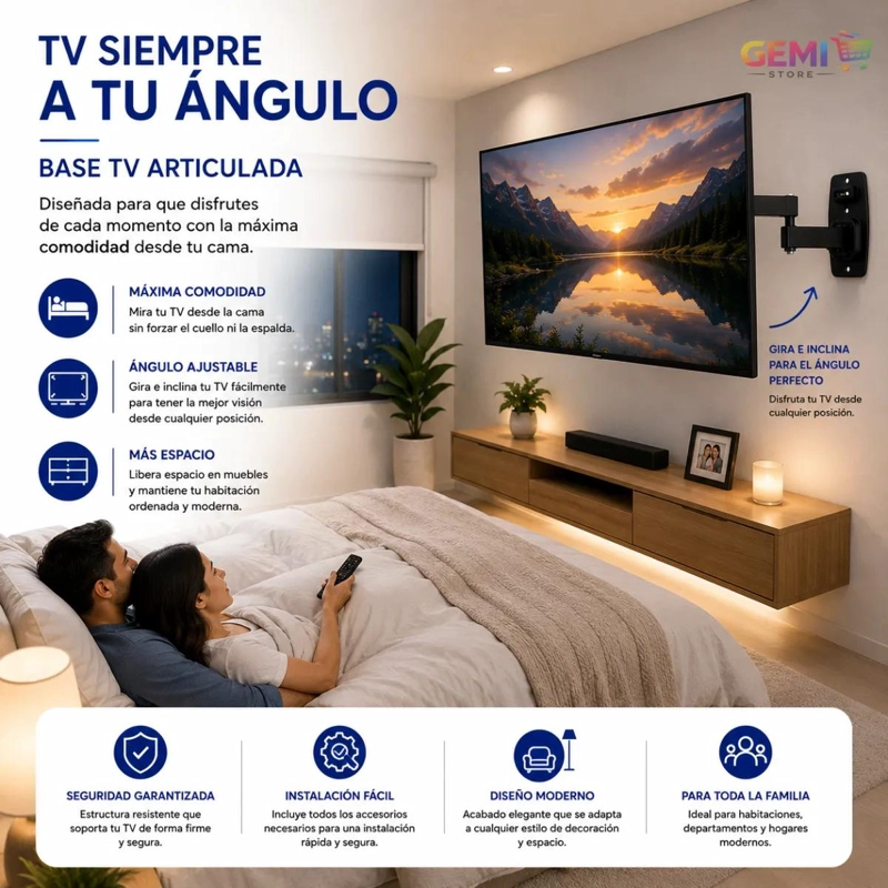 SOPORTE DE PARED ARTICULADO PARA TV DE 10 A 32 PULGADAS - 3