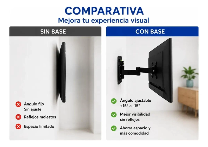 SOPORTE DE PARED ARTICULADO PARA TV DE 10 A 32 PULGADAS - 4
