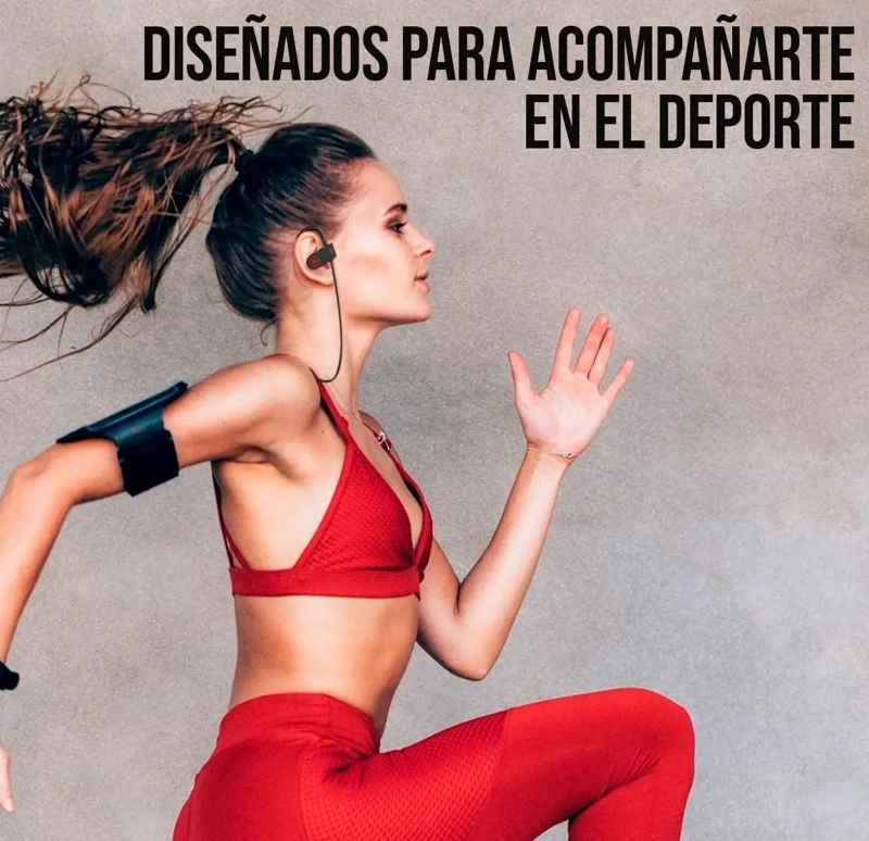 AUDIFONOS INALAMBRICOS DEPORTIVOS BLUETOOTH CON MICROFONO IPX5 - 1