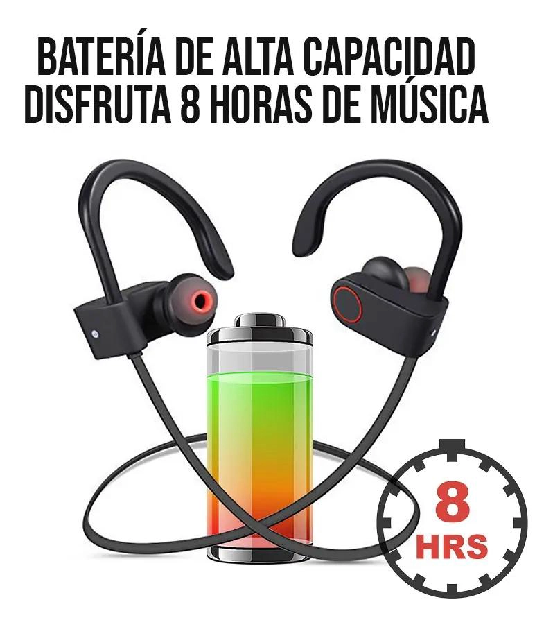 AUDIFONOS INALAMBRICOS DEPORTIVOS BLUETOOTH CON MICROFONO IPX5 - 2