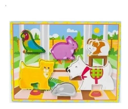 PUZLE ENCAJE DE MADERA CON ANIMALES PARA NIÑOS - 1