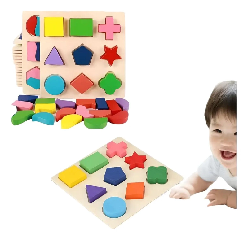 PACK DE 3 PUZZLES DE MADERA PARA NIÑOS - 1
