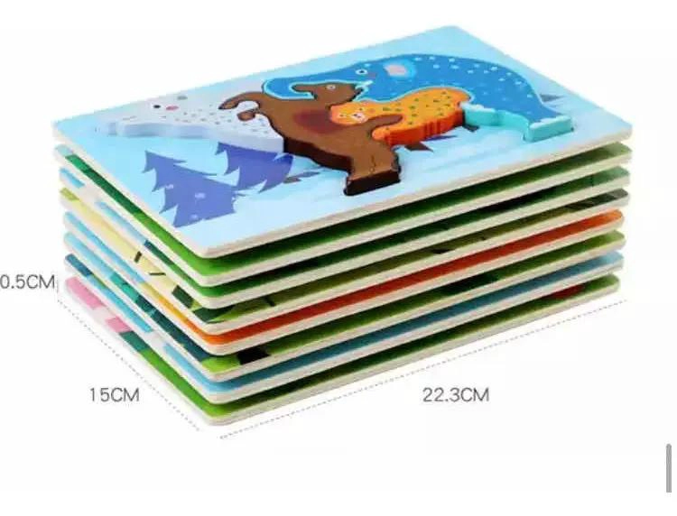 ROMPECABEZAS DE MADERA CON DINOSAURIOS PARA NIÑOS - 5