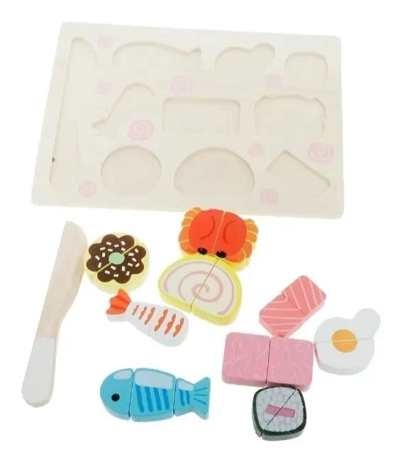 PUZZLE DIDACTICO DE MADERA PARA CORTAR FRUTAS Y VERDURAS - 4