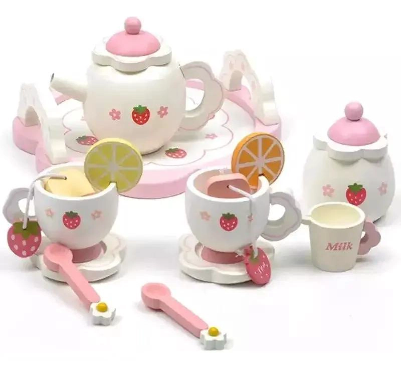 JUEGO DIDACTICO DE TAZAS DE TE  DE MADERA PARA NIÑOS - 2
