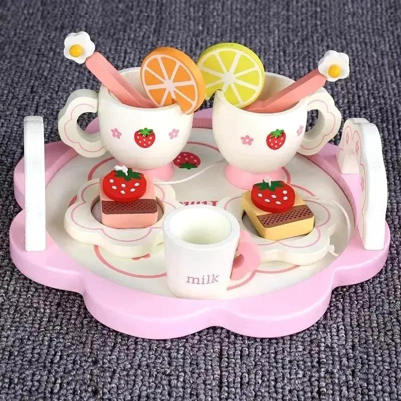 JUEGO DIDACTICO DE TAZAS DE TE  DE MADERA PARA NIÑOS - 8