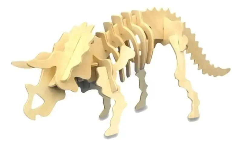 PACK DE 6 ROMPECABEZAS 3D DE MADERA CON DINOSAURIOS - 4