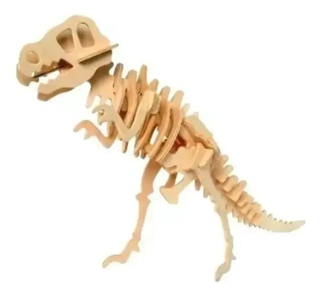 PACK DE 6 ROMPECABEZAS 3D DE MADERA CON DINOSAURIOS - 6