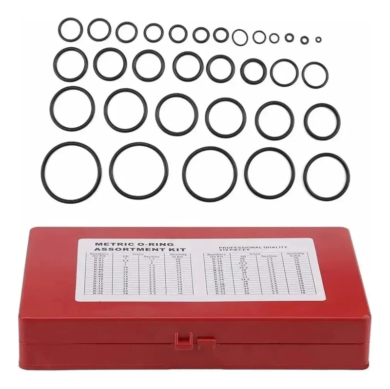 JUEGO DE JUNTAS TORICAS DE GOMA 419 PIEZAS PARA REPARACIONES - 3