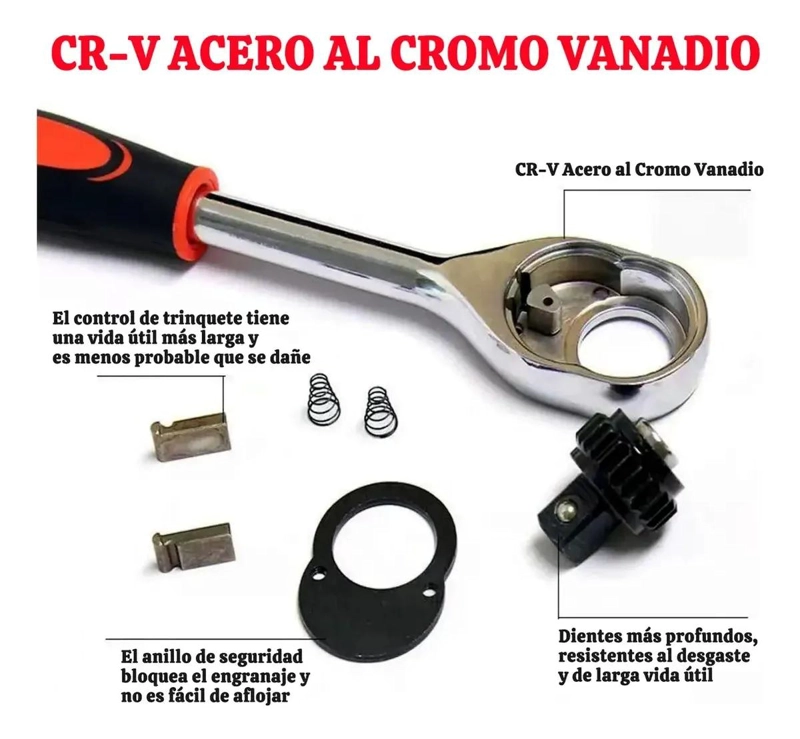 KIT DE LLAVES DE TRINQUETE 1/2 PULGADA PARA REPARACION - 7