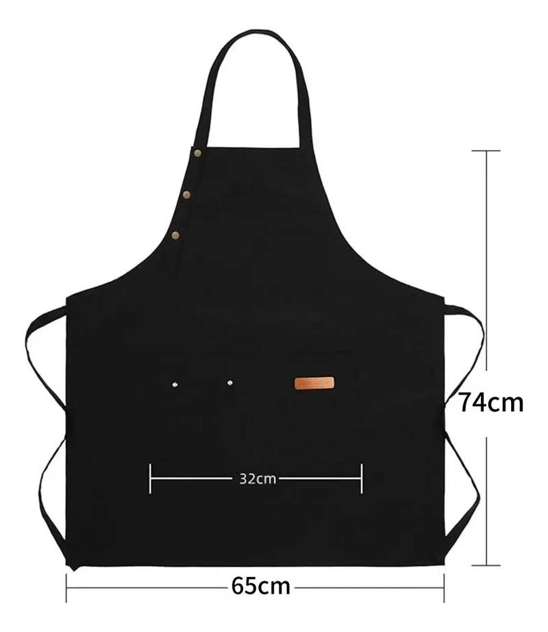 DELANTAL DE COCINA AJUSTABLE IMPERMEABLE CON BOLSILLOS MULTIUSOS - 10